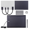 thumbnail image 1 of Meterk 10x6 Inch Graphics Drawing Tablet 5080LPI 8192 Levels Battery-Free Stylus Black, 1 of 7