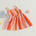 thumbnail image 3 of Petites Filles Princesse Robe Rayures Dot Print Robe Décontractée une Ligne Robe pour la Plage Partie Vêtements Mignons 4-5 Ans, 3 of 8