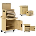thumbnail image 1 of Costway 2 in 1 Tool Chest & Cabinet with Sliding Drawers Rolling Garage Organizer Yellow, 1 of 10