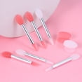 thumbnail image 2 of Ensemble de 10 Pcs de Pinceaux à Lèvres en Silicone, Petits Pinceaux de Maquillage, Pinceaux Applicateurs pour Rouges à Lèvres avec 2 Couvre-Brosses Anti-Perte pour Soins des Lèvres et Maquillage, 2 of 9