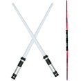 thumbnail image 1 of 2Pcs LED Luminous Sword with Connector 2-In-1 Retractable Glow Sword Light with 7 Color Changing Battery Operated Light Swords Luminous Sword Toy for Kids Gift, 1 of 9