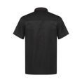 thumbnail image 2 of zdhoor Unisex Mens Womens Double-Breasted Chef Coat Cooks Jacket Chef Works Kitchen Cooking Uniform Black Short Sleeve 4XL, 2 of 7