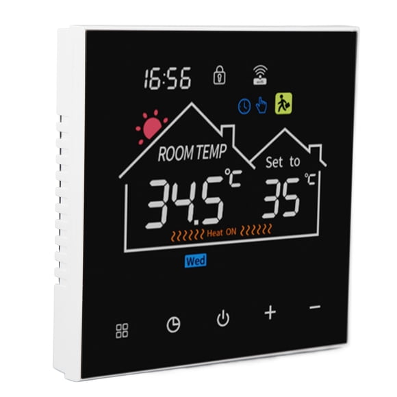 Thermostat Numérique Intelligent Contrôleur de Température Programmable Thermostat à Écran Tactile Contrôleur de Température Numérique pour Chaudière à Chauffage Hydronique