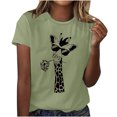 thumbnail image 1 of Birdeem Women Girls Plus Size Print Tees Short Sleeve Round Neck T Shirt Blouse Tops, 1 of 6