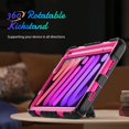 thumbnail image 3 of navor Rugged Cover Compatible with iPad Mini 6 (2021), Rotatable Kickstand Shoulder & Hand Strap Shockproof Heavy Duty Protective Case, 3 of 9