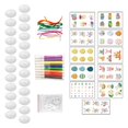 thumbnail image 2 of White Easter Eggs Craft Kit with Ribbon Painting Blank Eggs Easter Craft Craft Set Gift DIY Hanging, 2 of 9