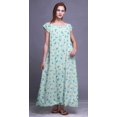 thumbnail image 3 of Bimba Robe Longue Maxi Imprimée pour Femmes en Rayonne, Vêtements de Nuit à Manches Courtes, 3 of 4