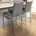 thumbnail image 3 of Amisco Perry Plus 30" Bar Stool - Grey Woven Fabric/Glossy Grey Metal, 3 of 10