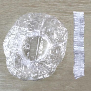 Bonnets de Douche Jetables 100 Pcs - Bonnet de Bain Polyvalent Épaissi Élastique en Plastique Imperméable Bonnets de Douche Transparents