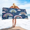 thumbnail image 1 of PRETXORVE Microfiber Beach Super Colorful Bath Sandproof Beach Blanket Multi-Purpose for Travel Swimming Pool 30x60, 1 of 7
