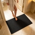 thumbnail image 4 of Polypropylene Rubber Door Mat, Solid Black Non Slip Entryway Rug with Tough Loop Fiber, Dirt and Mud Scraper, Waterproof Indoor Outdoor Front Door Doormat, 4 of 5