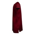 thumbnail image 4 of Chemise de Nuit Texturée en Coton pour Hommes, Robe de Nuit à Manches Courtes, Longue Robe, Blouse à Col en V, Haut de Pyjama, Coupe Ample et Décontractée, Confort, Chemise de Nuit Décontractée avec Poches, 4 of 5