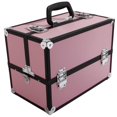 thumbnail image 3 of SalonMore 14" Professional Aluminum Makeup Train Case Travel Cosmetic Pink, 3 of 8