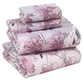 thumbnail image 1 of Ruvanti 100% Cotton Bed Sheets, 4 Pcs Bed Sets, Lilac Floral Print Full Size Sheets Set, Soft, Breathable, Deep Pocket Sheets, Cooling Bedding Sheets Set Include 1 Flat, 1 Fitted Sheet, 2 Pillowcases., 1 of 5