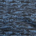 thumbnail image 1 of oneOone Rayon Medium Blue Fabric Asian Japanese Wave Sewing Craft Projects Fabric Prints By Yard 56 Inch Wide, 1 of 4