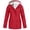 Red, variant on Meichang Women's Plus Size Fleece-Lined Windbreaker,Oversized Thicken Fleece Lined Raincoat Waterproof Thermal Trench Coat Hoodies Outdoor Warm Hooded Rain Jacket