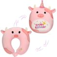 thumbnail image 1 of NUKBIL Kids Travel Pillow (Pink Cow), 1 of 7