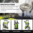 thumbnail image 4 of 25-Foot Pressure Washer High Pressure Hose, Replacement for Greenworks 5200402, for Greenworks Pressure Washers,, 4 of 6