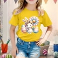 thumbnail image 2 of XDZJLR T-Shirt pour Filles Tout-Petits, Graphique de Pâques, Coupe Ample, Manches Courtes, Col Rond, Décontracté, pour Garçons, 3-4 Ans, 2 of 4
