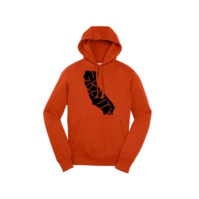 Gravity Trends Cali Hooded Pullover - Black Logo - Deep Orange - 3XL