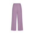 thumbnail image 5 of Women Fashion High Waisted Wide Leg Pants Drawstring Elastic Trousers Comfy Straight Leg Long Pants With Pockets, 5 of 5