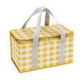 thumbnail image 2 of UsRHHA Foldable Cloth Picnic Basket Large Capacity, Hand Carry Storage Basket for Outdoor Garden Vegetable, Tableware Storage Basket Spring Trip, 2 of 6