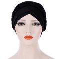 thumbnail image 4 of Bangcool Turban Tresse Torsadée Bonnet Élastique Couvre-Cheveux Perte de Cheveux Sleep Cap, 4 of 8