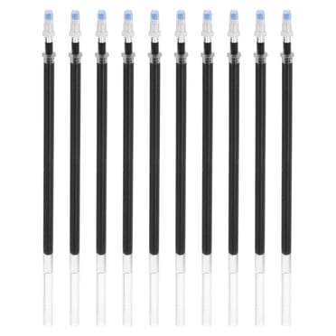 Uxcell 130mm Ballpoint Pen Refills 0.5mm Tip Black Gel Ink Pen Refill, Black 50 Pcs