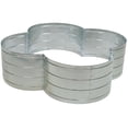 thumbnail image 1 of Sunnydaze Galvanized Steel 4-Leaf Clover-Shaped Raised Garden Bed - Silver, 1 of 9