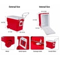 thumbnail image 4 of Heat 32L Rolling Cooler Ice Chest Camping Outdoor Picnic Portable Heat Insulation Box, 4 of 5
