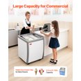 thumbnail image 3 of VEVOR Commercial Ice Cream Display Case, 5.6 Cu.ft Chest Freezer, Restaurant Gelato Dipping Cabinet Top Deep Freezer with Locking Casters, 3 of 9