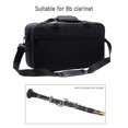 thumbnail image 4 of Bb Clarinet Case Gig Bag Backpack Box Water-resistant 600D Foam Cotton Padding with Adjustable Single Shoulder Strap, 4 of 7