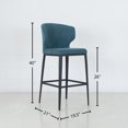 thumbnail image 2 of Cabo Contract Grade Upholstered Wingback Bar Stool (26-inch/ 29-inch), 2 of 5