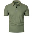 thumbnail image 4 of asjyhkr Golf Shirts for Men Quick drying Performance Short Sleeve Moisture-Wicking Workout Collared Shirts, 4 of 5
