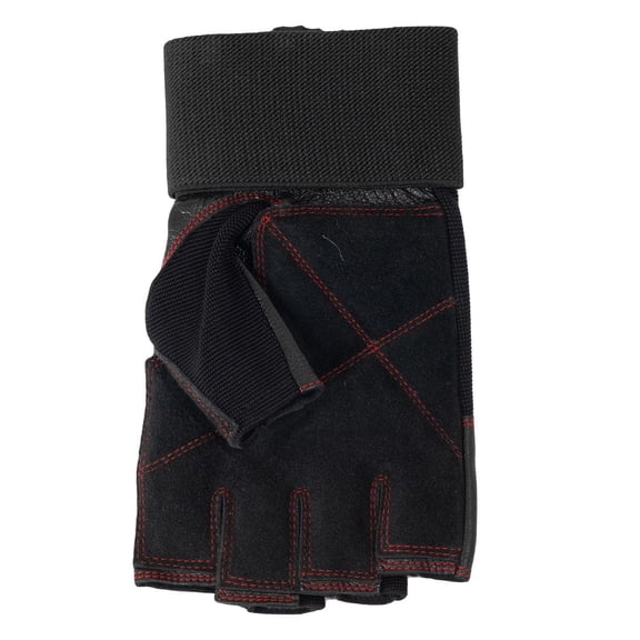Gants de musculation PRO GoZone – Style protège-poignets – P/M – Noir/rouge