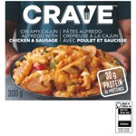 CRAVE Creamy Cajun Alfredo with Chicken & Sausage Frozen Meal, 300g