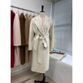 thumbnail image 1 of QueenLine High-end Winter Cashmere Camel Color Long Wool Classic Double-breasted Lace-up Gray Red Coat, 1 of 24