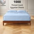 thumbnail image 2 of 6-PC RV King Egyptian 1000-TC Cotton Sheet Set - 18" Deep Pockets with 1 Fitted Sheet, 1 Oversized Flat Sheet 4 Pillowcases - Light Blue, 2 of 7