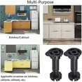 thumbnail image 4 of 24 Pieces Plastic Cabinet Legs, Furniture Feet, Adjustable Furniture Leg, Black Plastic Furniture Legs With Clip Fixing Base For Kitchen Furniture, Ca, 4 of 5