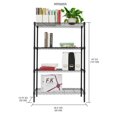 thumbnail image 2 of 4 Tier Steel Wire Shelf Rack, Black, 2 of 6