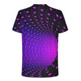 thumbnail image 3 of Fridja T-Shirt à Imprimé pour Homme Été Décontracté Grande Taille Manches Courtes Col Ras du Cou T-Shirt à Imprimé 3D Haut Graphique Abstrait Fantaisie pour Cyclisme Jogging (Violet, TG) (Violet, TG), 3 of 4