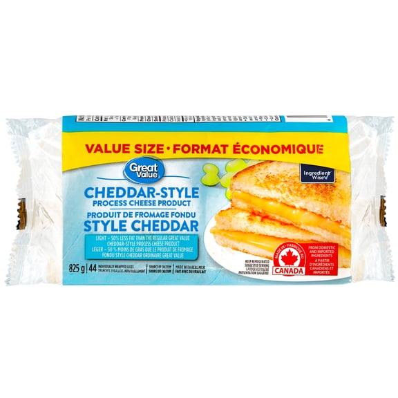 Great Value Cheddar-Style Process Light Cheese Product