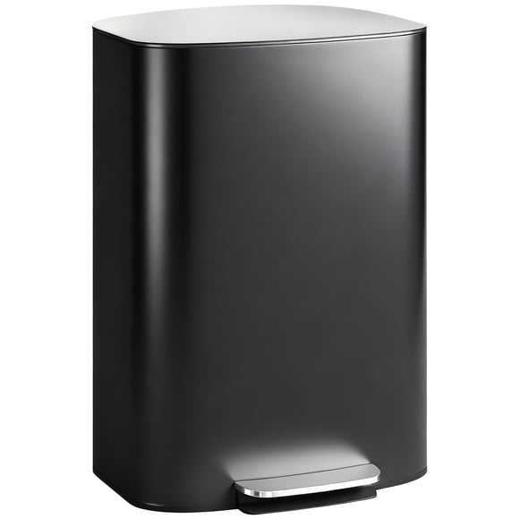 HOMCOM Poubelle de Cuisine 13,2 Gallons/50 L, Noir