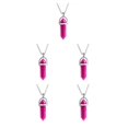 thumbnail image 1 of QualitChoice Hexagon Column Charm Exquisite Women Men Making Findings Handmade Anniversary Hanging Pendants Colorful Crystal Rose Red 5Set, 1 of 6