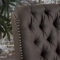 thumbnail image 3 of Fauteuil Inclinable CERELIA en Tissu couleur Café capitonné, 3 of 8