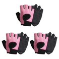thumbnail image 2 of Wweixi 1 Pair Sports Gloves Portable Outdoor Cycling Breathable Shock Absorption Mitts Elastic Nonslip Riding Protection Mittens Pink S 3PCS, 2 of 6