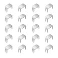 thumbnail image 1 of Unique Bargains 20Pack Zipper Stoppers, #3 Top & Bottom Stops for Rescue Repair, Silver Tone, 1 of 6