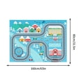 thumbnail image 2 of Matoen12 Polyester Fluffy Area Rug for Bedroom, Kid Rugs Skin-Friendly Non-Slip Carpet for Living Room Nursery Kindergarten, Traffic Pattern Home Decor Floor Mats, 32"x63", 1PC, C, Rectangle, 2 of 3