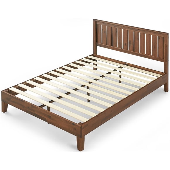 Zinus Vivek 12 inch Deluxe Wood Platform Bed Frame with Headboard