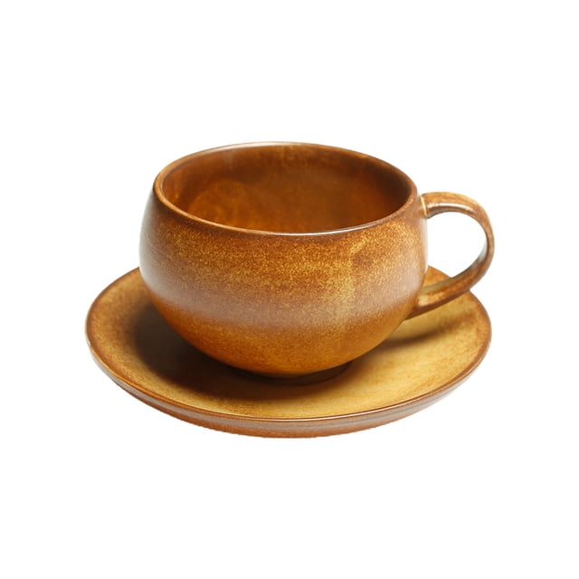Eoozwa Coffee Cups Plates Heat Proof Ceramic Breakfast Cups High Appearance Value Exquisite Cups Household Coffee Cups